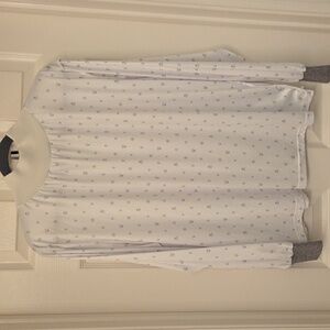 G/FORE White Long Sleeve Shirt With Gray Skull Print Size L